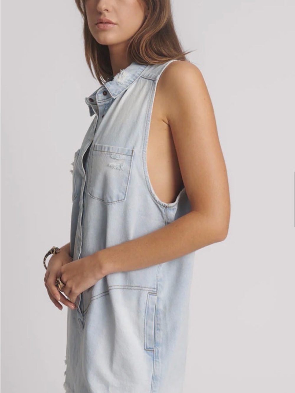 NWT ONE TEASPOON Braxon Mini Utility Dress Size Medium - Picture 4 of 6